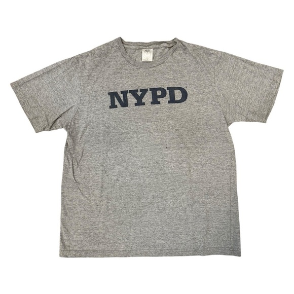 Nypd Tops - 4/$25 NYPD Logo Graphic T-Shirt Officially Licensed Women’s Medium Gray Blue